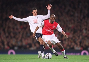 Arsenal v Tottenham Hotspur - Carling Cup 1-2 Final 2nd Leg 2006-07 Gallery: Abou Diaby (Arsenal) Jermain Jenas (Tottenham)