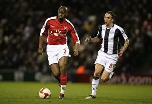 Images Dated 3rd March 2009: Abou Diaby (Arsenal) Jonathan Greening (West Brom)