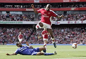 Arsenal V Chelsea 2008-09 Prints: Abou Diaby (Arsenal) Jose Bosingwa (Chelsea)