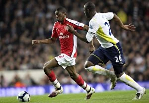 Tottenham Hotspur v Arsenal 2009-10 Collection: Abou Diaby (Arsenal) Ledley King (Tottenham). Tottenham Hotspur 2: 1 Arsenal