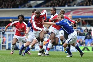 Birmingham City v Arsenal 2009-10 Collection: Abou Diaby (Arsenal) Lee Bowyer (Birmingham). Birmingham City 1: 1 Arsenal