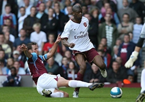 Images Dated 1st October 2007: Abou Diaby (Arsenal) Lucas Neill (West Ham)