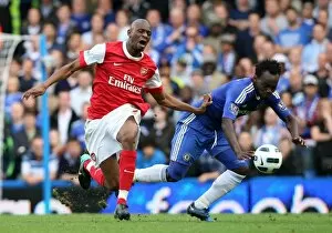Images Dated 3rd October 2010: Abou Diaby (Arsenal) Michael Essein (Chelsea). Chelsea 2: 0 Arsenal. Barclays Premier League