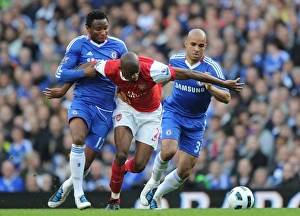 Abou Diaby (Arsenal) Mikel and Alex (Chelsea). Chelsea 2:0 Arsenal, Barclays Premier League Abou Diaby (Arsenal) Mikel and Alex (Chelsea). Chelsea 2:0 Arsenal, Barclays Premier League