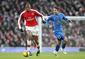 Arsenal v Portsmouth 2008-09 Collection: Abou Diaby (Arsenal) Niko Kranjcar (Portsmouth)