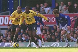 Everton v Arsenal 2005-06 Collection: Abou Diaby (Arsenal) Phil Neville (Everton)