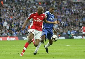 Arsenal v Chelsea FA Cup 2008-09 Collection: Abou Diaby (Arsenal) Saloman Kalou (Chelsea)