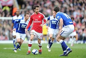Birmingham City v Arsenal 2009-10 Collection: Abou Diaby (Arsenal) Scott Dann (Birmingham). Birmingham City 1: 1 Arsenal