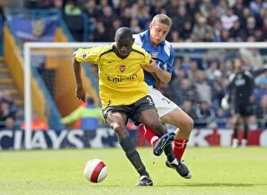 Images Dated 15th May 2007: Abou Diaby (Arsenal) Sean Davis (Portsmouth)