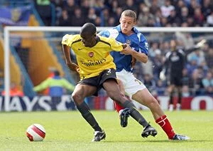 Images Dated 15th May 2007: Abou Diaby (Arsenal) Sean Davis (Portsmouth)