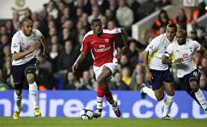 Images Dated 14th April 2010: Abou Diaby (Arsenal) Younes Kaboul, Tom Huddlestone and Jermain Defoe (Tottenham)