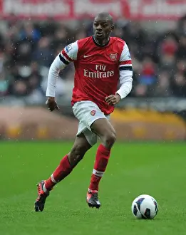 Swansea City V Arsenal 2012-13 Prints: Abou Diaby: Arsenal's Midfield Star in Action Against Swansea City