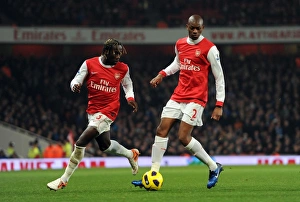 Abou Diaby and Bacary Sagna (Arsenal). Arsenal 2:1 Everton. Barclays Premier League Abou Diaby and Bacary Sagna (Arsenal). Arsenal 2:1 Everton. Barclays Premier League