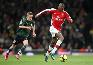 Arsenal V Plymouth Argyle - FA Cup 2008-09 Prints: Abou Diaby and Craig Noone Clash in FA Cup: Arsenal's 3