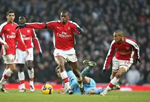 Arsenal v West Ham United 2008-9 Collection: Abou Diaby & Gael Clichy (Arsenal)