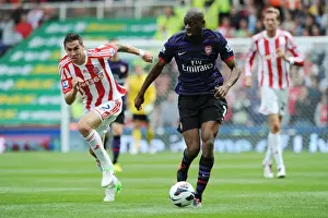 Stoke City V Arsenal 2012-13 Prints: Abou Diaby Surges Past Geoff Cameron: Stoke City vs. Arsenal, 2012-13 Premier League