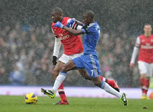 Chelsea V Arsenal 2012-13 Prints: Abou Diaby vs Ramires: Intense Battle in Chelsea vs Arsenal Premier League Clash (2012-13)
