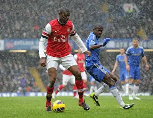 Chelsea V Arsenal 2012-13 Prints: Abou Diaby vs. Ramires: Shielding the Ball in the Intense Rivalry of Chelsea vs