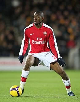 Hull City v Arsenal 2008-9 Collection: Abou Diaby's Dominant Display: Arsenal's Triumph Over Hull City (17/01/2009)