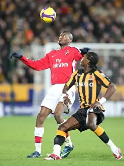 Hull City V Arsenal 2008-9 Prints: Abou Diaby's Standout Performance: Arsenal Triumphs 3-1 over Hull City