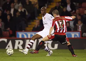 Sheffield United V Arsenal 2007-08 Prints: Abou Diaby's Stellar Performance: Arsenal Triumphs 3-0 over Sheffield United in Carling Cup