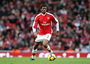Arsenal V Aston Villa 2009-10 Prints: Abou Diaby's Triumph: Arsenal's 3-0 Victory Over Aston Villa in the Barclays Premier League (December 27)