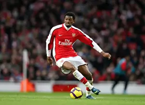 Arsenal V Aston Villa 2009-10 Prints: Abou Diaby's Unforgettable Performance: Arsenal's 3-0 Victory over Aston Villa (December 27)