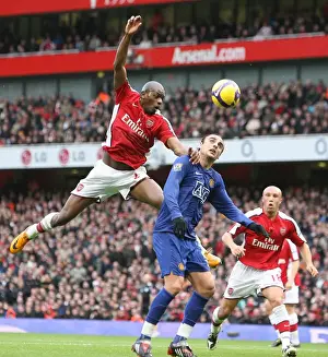 Arsenal V Manchester United 2008-09 Prints: Abu Diaby (Arsenal) Dimitar Berbatov (Manchester United)
