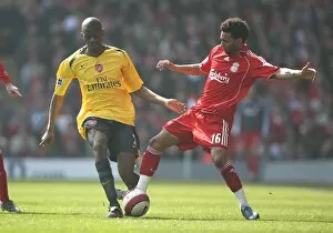Liverpool v Arsenal 2006-7 Collection: Abu Diaby (Arsenal) Jermaine Pennant (Liverpool)