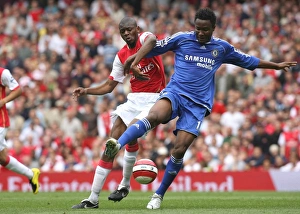 Arsenal V Chelsea 2006-07 Prints: Abu Diaby (Arsenal) Jon Obi Mikel (Chelsea)