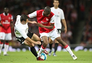 Arsenal V Sparta Prague 2007-08 Prints: Abu Diaby (Arsenal) Marek Kulic (Sparta Prague)