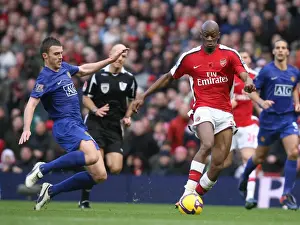 Arsenal V Manchester United 2008-09 Prints: Abu Diaby (Arsenal) Michael Carrick (Manchester United)