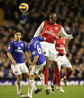 Everton v Arsenal 2007-08 Collection: Abu Diaby (Arsenal) Mikel Arteta (Everton)