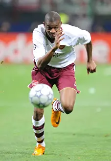 AC Milan V Arsenal 2007-8 Prints: Abu Diaby's Brilliant Performance: Arsenal's 2-0 Victory Over AC Milan in Champions League (2008)