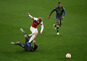 Arsenal V Sporting Clube De Portugal 2018-19 Prints: Acuna Trips Up Smith Rowe: Arsenal vs. Sporting CP, UEFA Europa League