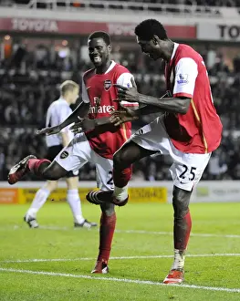 Derby County V Arsenal 2007-8 Prints: Adebayor and Eboue: Double Trouble - Arsenal's Historic 5-Goal Spree vs