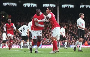 Fulham V Arsenal 2007-8 Prints: Adebayor and Eduardo: Double Trouble - Arsenal's Unforgettable Goal Celebration vs