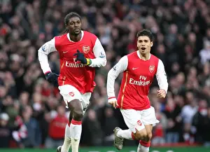 Arsenal V Newcastle United FC Cup 2007-8 Prints: Adebayor and Eduardo: Unstoppable Duo - Arsenal's Historic First Goals in FA Cup Victory over Newcastle (3:0)