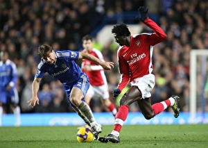 Chelsea V Arsenal 2008-09 Prints: Adebayor and Ivanovic Clash: Chelsea 1-2 Arsenal, Premier League Rivalry, 2008