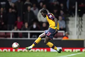 West Ham United V Arsenal 2008-09 Prints: Adebayor Scores Arsenal's Second Goal: West Ham 0-2 Arsenal