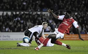 Images Dated 28th April 2008: Adebayor Scores First: Arsenal Crushes Derby 6-2
