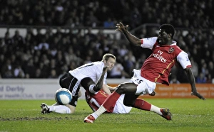Derby County V Arsenal 2007-8 Prints: Adebayor Scores First: Arsenal Crushes Derby 6-2