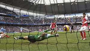 Manchester City V Arsenal 2007-8 Prints: Adebayor Scores His Second: Arsenal Crushes Manchester City 3-1