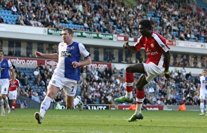 Blackburn Rovers V Arsenal 2008-9 Prints: Adebayor Strikes: Arsenal's Fourth Goal vs. Blackburn Rovers, 2008