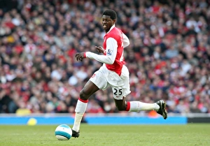 Arsenal V Aston Villa 2007-08 Prints: Adebayor's Battle: Arsenal vs. Aston Villa, 1-1 Premier League Clash (2008)