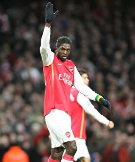 Arsenal v Newcastle United FC Cup 2007-8 Collection: Adebayor's Brace: Arsenal's 3-0 FA Cup Victory Over Newcastle
