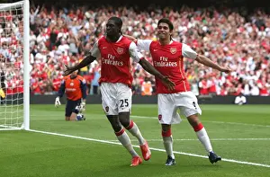 Arsenal V Derby County 2007-08 Prints: Adebayor's Brace: Arsenal's Dominant 5-0 Win Over Derby County