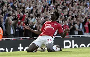 Arsenal V Manchester City 2008-09 Prints: Adebayor's Double: Arsenal's Triumph Over Manchester City in the Barclays Premier League (April 2009)