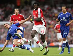 Arsenal V Everton 2008-9 Prints: Adebayor's Double Strike: Arsenal's Victory Over Everton in the 2008 Premier League (3-1)