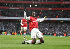 Arsenal V Newcastle United FC Cup 2007-8 Prints: Adebayor's Euphoric Debut: Arsenal's 3-0 FA Cup Triumph Over Newcastle